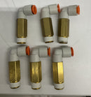 SMC KQ2W11-36S Extended Male Elbow 3/8 Npt X 3/8 OD Tube (Lot of 5)-3