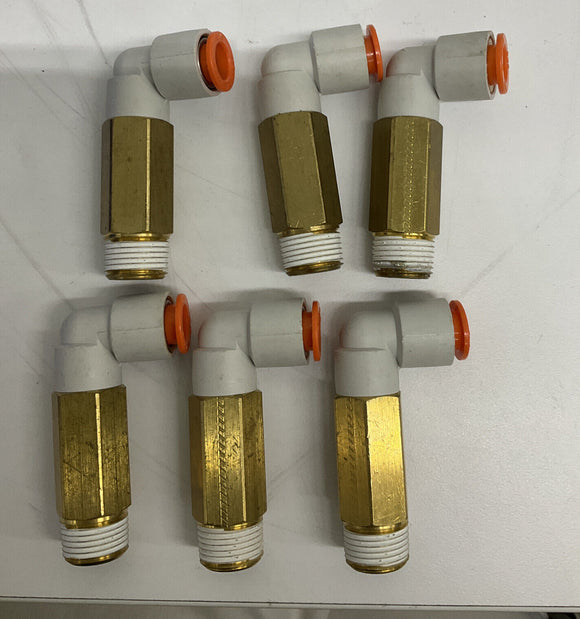 SMC KQ2W11-36S Extended Male Elbow 3/8 Npt X 3/8 OD Tube (Lot of 5)