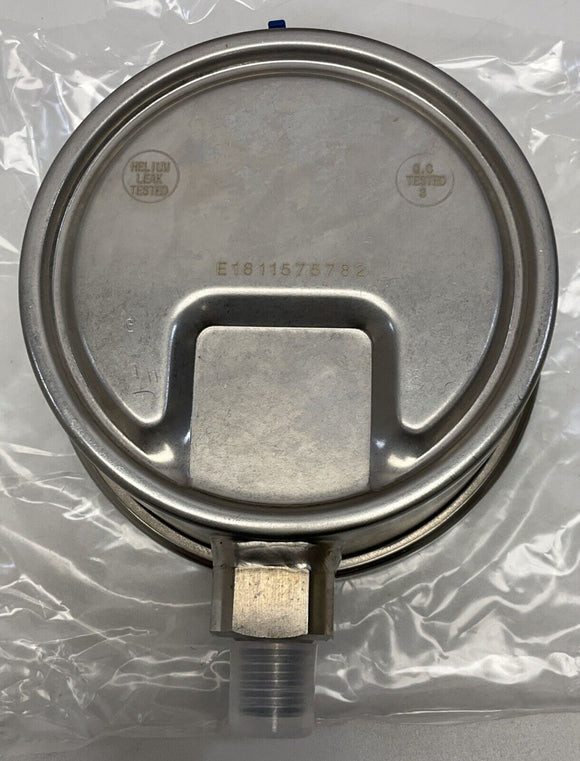 Stellar STE500-2 4" Ammonia Gauge -30inHg-300 PSI 316 SS Tube & Socket, 1/4" NPT