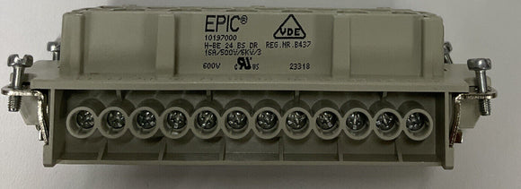Lapp/Epic 10/97000  H-BE-24-BS DR Pin Female Connector Insert