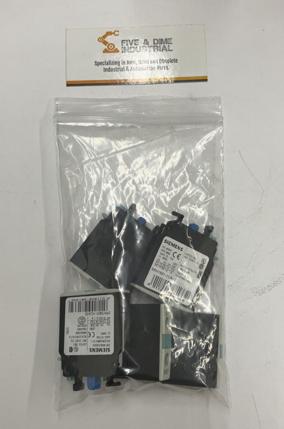 Siemens 3RH1921-1CA10 Axillary Contact 10A / 240V (Lot of 5)