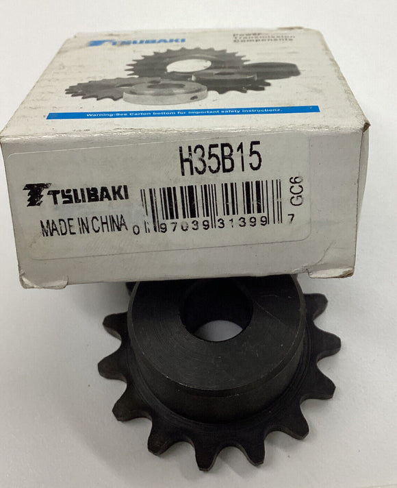 Tsubaki H35B15 Bore to Size Sprocket 1/2" Bore 15 Teeth