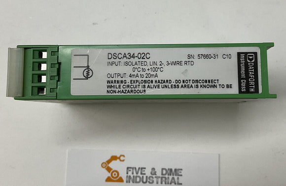 Dataforth  DSCA34-02C Isolated Lin 2,3-W RTD Isolated Input Module