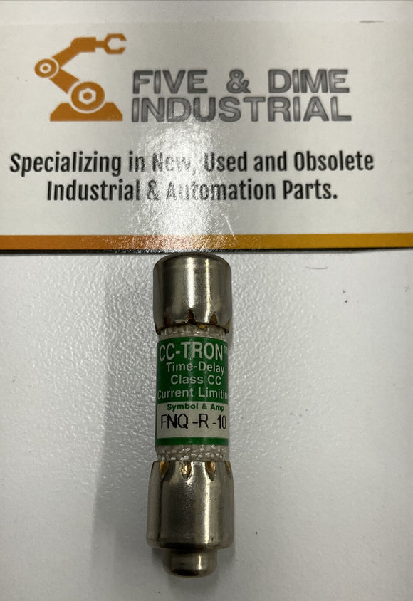 CC-Tron FNQ-R-10  Lot of 2  Time Delay Fuse Class CC 600VAC 10A