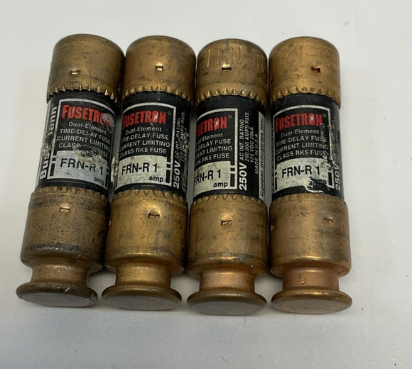 Bussmann FRN-R-1 Fusetron  1-Amp Fuses 250 Volts AC Max Lot of 4