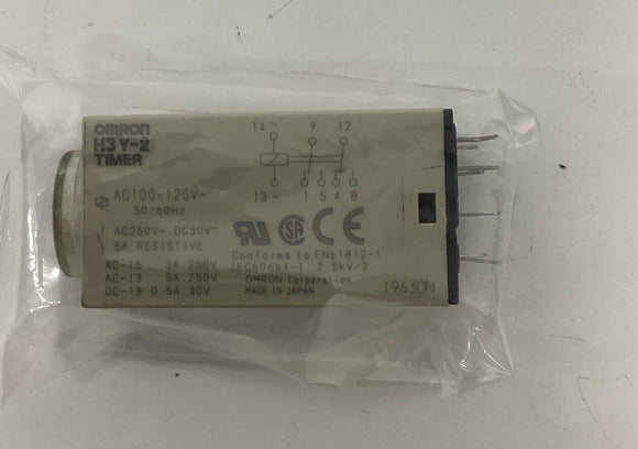 Omron H3Y-2 0-60 Seconds Timer Relay AC100-120V