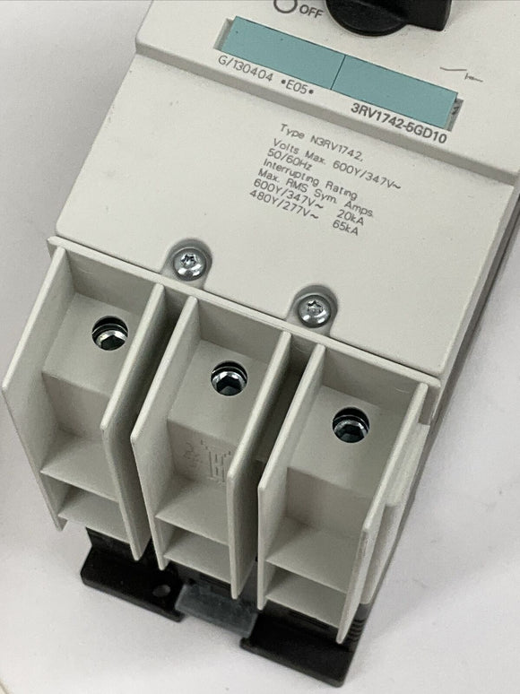 Siemens 3RV1742-5GD10 Motor Protector Circuit Breaker 40A
