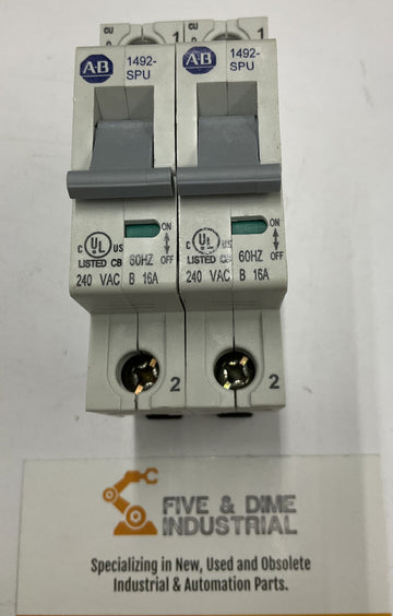 Allen Bradley 1492-SPU1B160 Circuit Breakers 16A .Box of 2 - 0