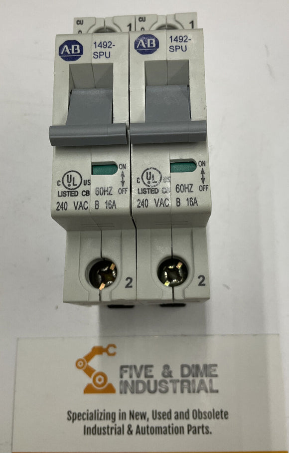 Allen Bradley 1492-SPU1B160 Circuit Breakers 16A .Box of 2