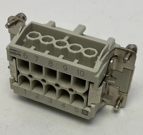 Harting 10 E-BU-S HAN Female Connector, 10 Pole, 10 Pin, Screw Terminal