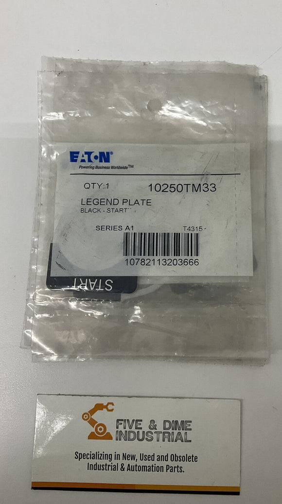 Eaton 10250TM33 Start Legend Plate. Pkg of 5