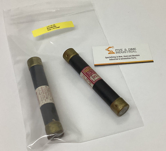 Bussmann Fusetron FRS-1-8/10 Time Delay Fuse Lot of (2)