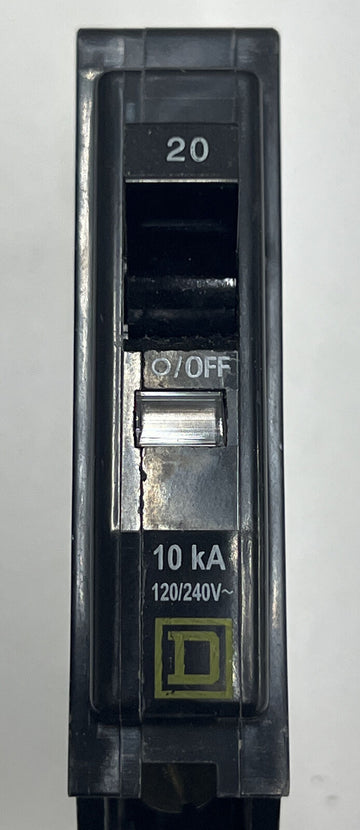 Square D QOB-120 Circuit Breaker SWD 20 Amp Bolt-On  120/240VAC - 0