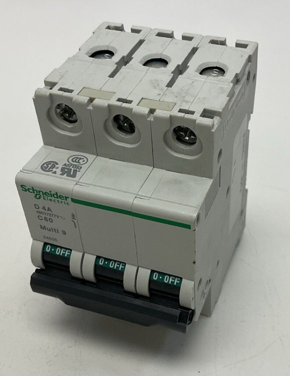Schneider Electric D4AC60 Circuit Breaker D4A-C60 Multi 9 4-Amp 24535