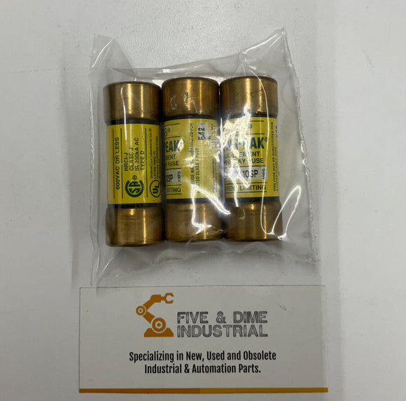 Bussmann LPJ-3-2/10SP Buss Low Peak Lot of (3)  Fuse 3-2/10A 600V