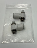 SMC AS2201F-U01-08 Speed Controller  UNI1/8, for 5/16" Tube (Lot of 2)-2