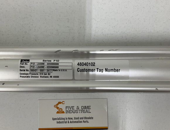 Parker P1D-L040MC-0200NNNNN Pneumatic Cylinder