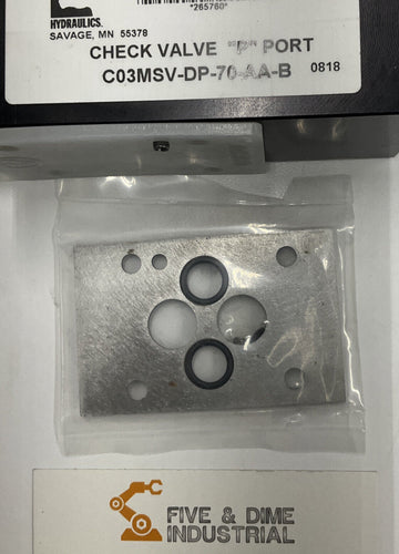 Continental Hydraulics C03MSV-DP-70-AA-B Check Valve - 0