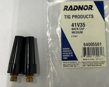 Radnor 41V35 Pkg of 2 Medium Back Cap for tig - 0