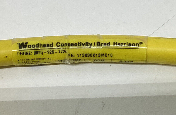 Woodhead Molex 1300100487 / 113030K13M010  1-Meter 3-Pole Cable