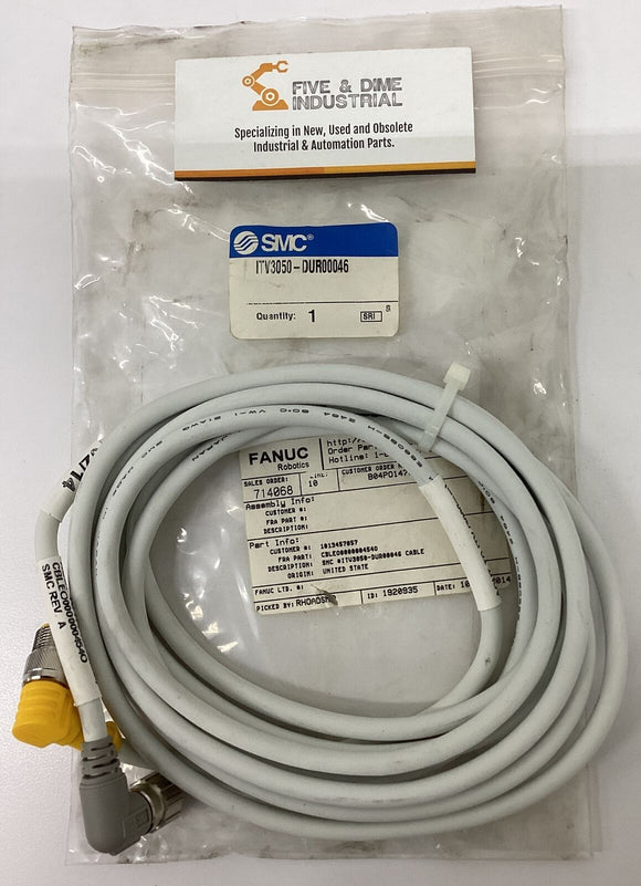 SMC ITV3050-DUR00046 Cable Cordset for Fanuc