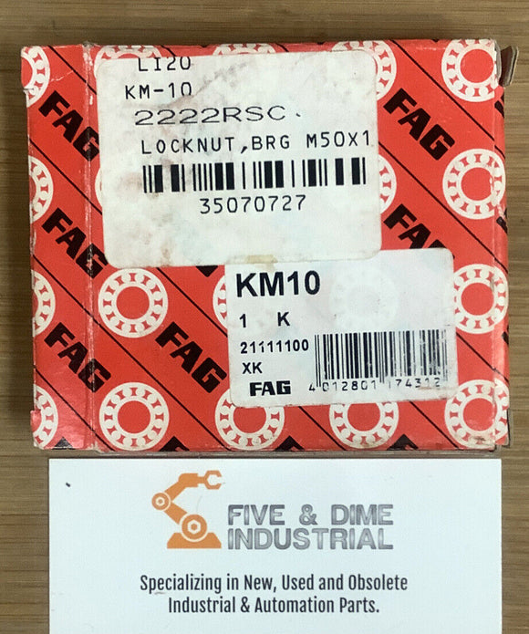 Fag  KM10 Locknut