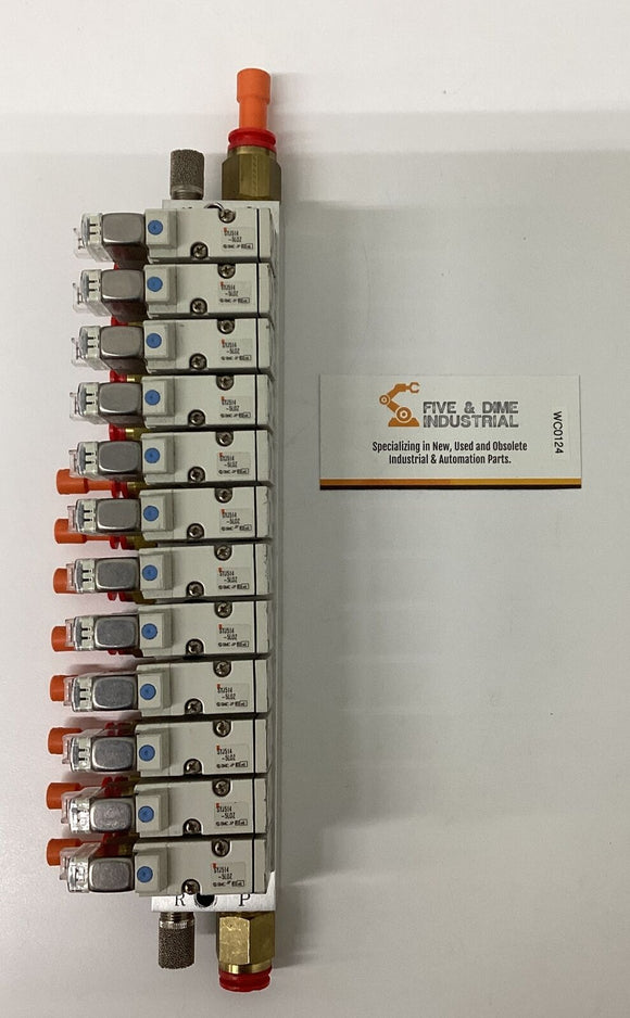 SMC SYJ514-SLOZ 12-Valve Manifold 24 Vdc
