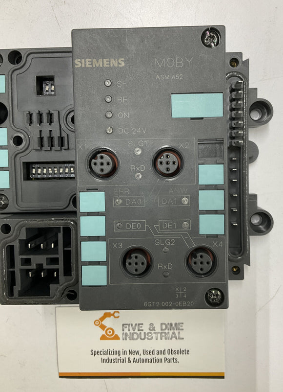 Siemens 6GT2-002-OEB20 Moby ASM 452 Module with Base