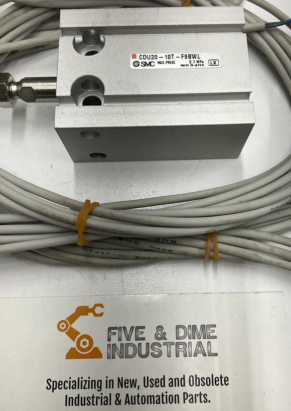 SMC CDU20-10T-F9BWL Cylinder with D-9BW Reed Switches