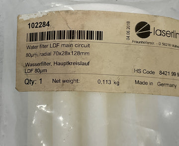 Laserline 102284 LDF Water Filter 80 Micron 70X28X128mm - 0