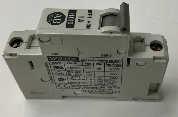 Allen Bradley 1492-CB1-H010 1-Amp Din Mount Circuit Breaker
