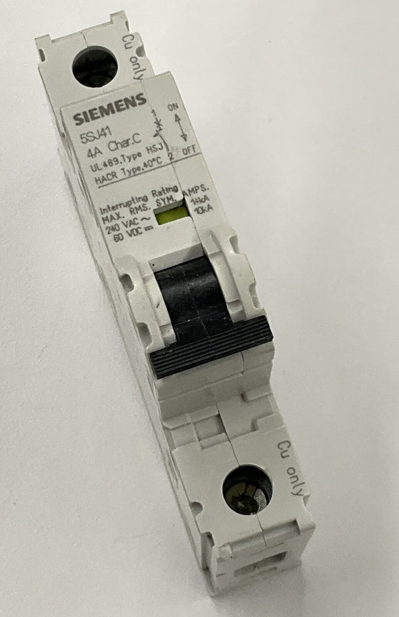 Siemens 5SJ4104-7HG40 HSJ Circuit Breaker 4 Amp Din Mount