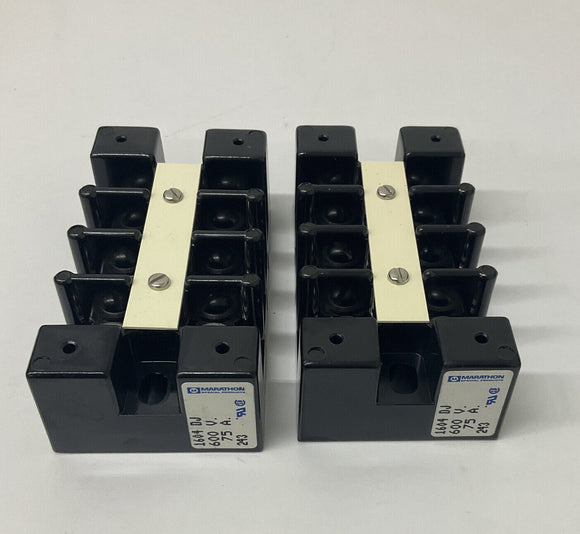 Marathon 1604-DJ Heavy Duty Terminal Block. 4 Pole. Box of 2