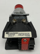 Cutler Hammer 10250TD Red Pilot Light Momentary Switch with Adapter-2