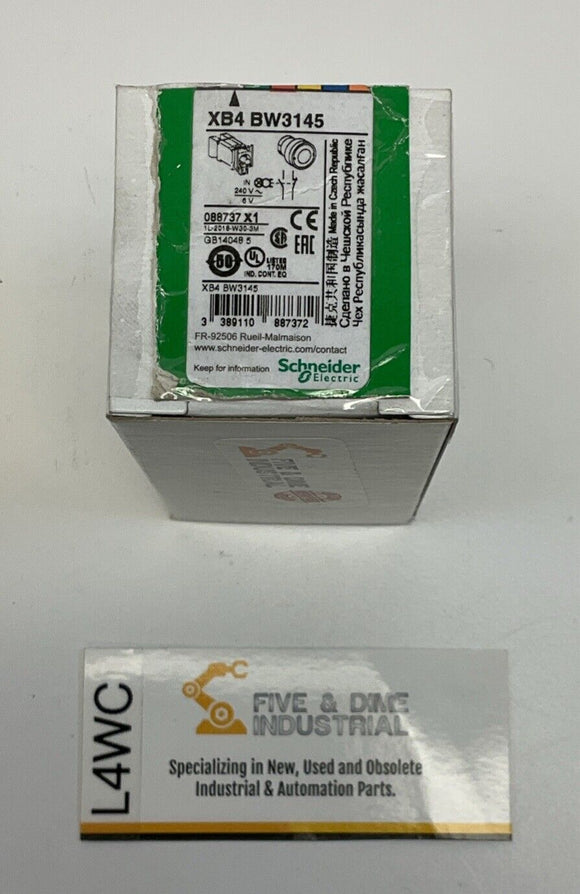 Schneider Electric XB4-BW3145 White Push Button