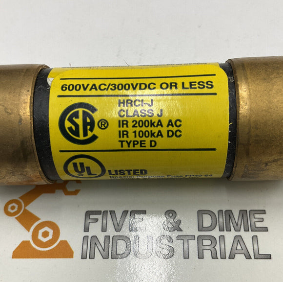 Buss Bussmann Low-Peak LPJ-2-1/2SP Dual Element Time Delay 600V 2-1/2A