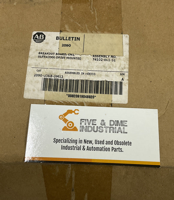 Allen Bradley 2090-U3BB-DM12 Ser. A Ultra 3000 Breakout Board