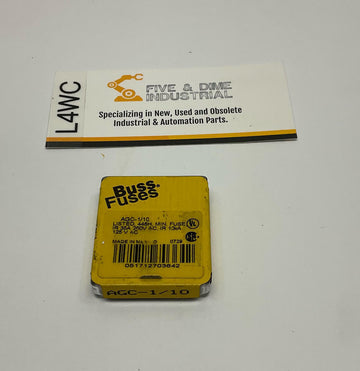 Cooper Bussmann  AGC-1/10  1/10-Amp Fuses 125/250 VAC 5-Pack