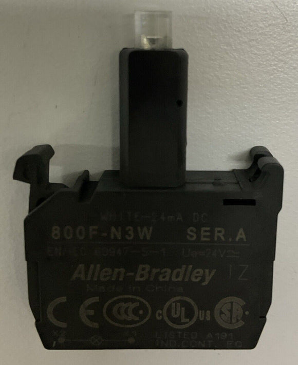 Allen Bradley 800F Ser. A White Led Module 24 Vdc