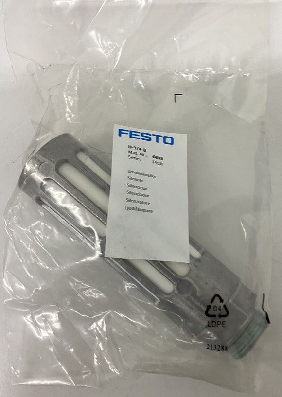 Festo U-3/4-B / 6845 Pneumatic Muffler G3/4
