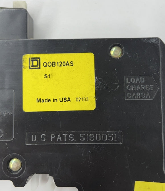 Square D QOB120AS Powerlink AS Circuit Breaker 120 VAC 20-Amp Single Pole