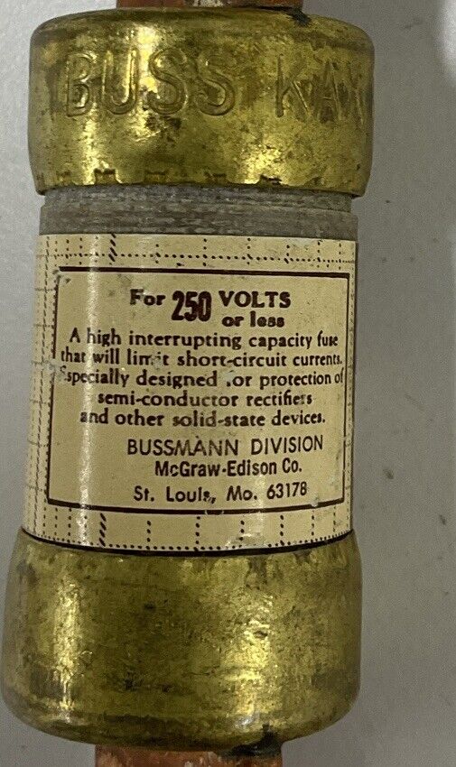 Bussman Tron KAX-60 Rectifier  Fuse 60A, 250V