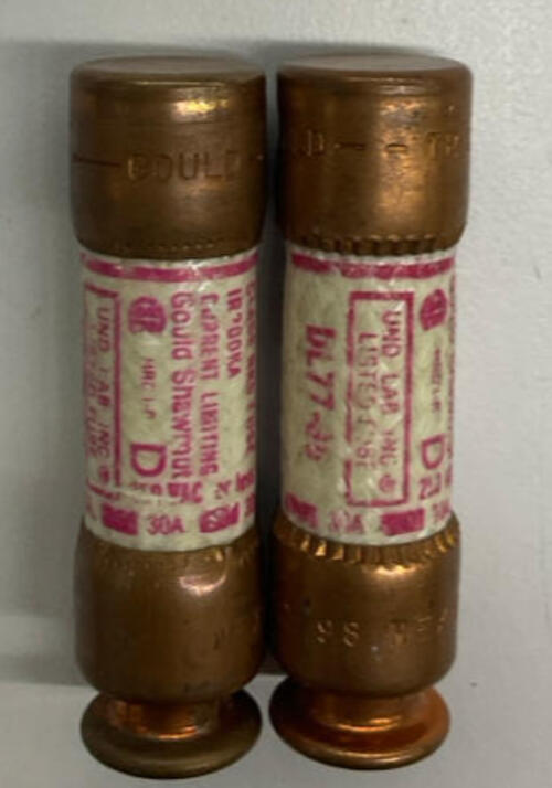 Gould Shawmut TR30R Lot of 2 30 Amp, 250 VAC Time Delay Fuses