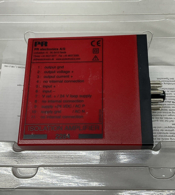 PR Electronics 2284B2D1 Isolation Amplifier 2284 20mA