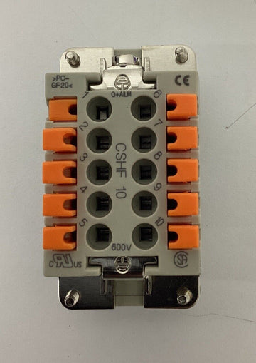 Mencom CSHF-10 Female 10-Pole Rectangular Insert - 0