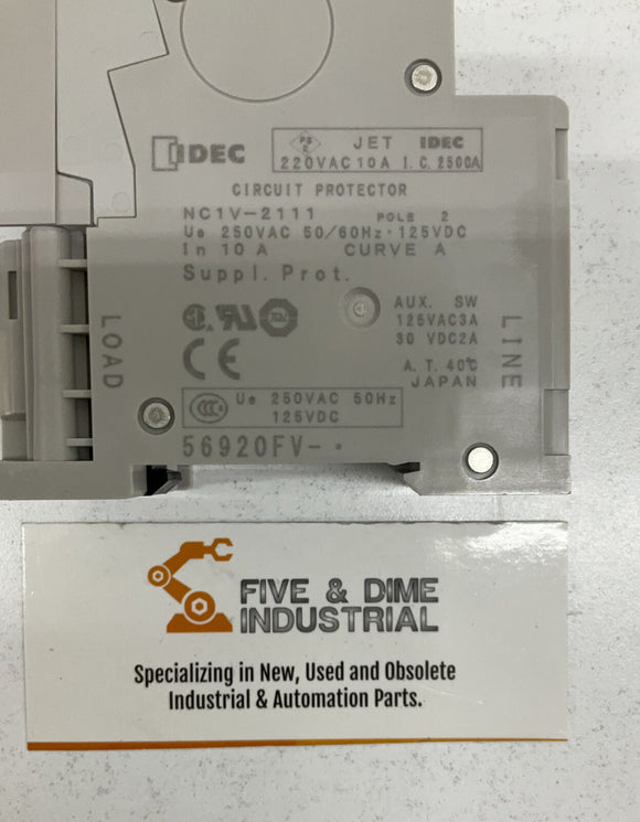 Idec NC1V-2111 10A Circuit Protector Breaker