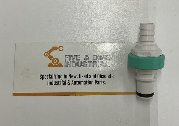 CPC Colder Products NS4D2Z00606 3/8" Barb Valved In-Line Coupling Insert