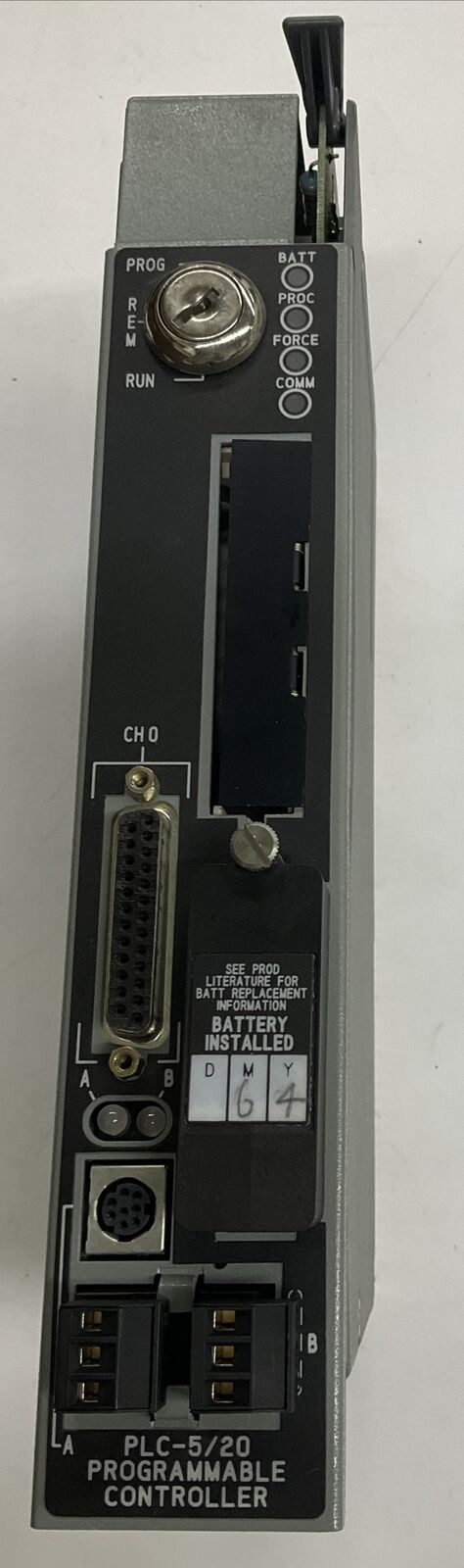 Allen Bradley 1785-L20B SER. D PLC Processor Module  (no key)