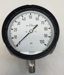 Wika 4317590 100 PSI 6" Gauge 232.34 316SS Tube and Socket 1/2" NPT Lower Middle-3