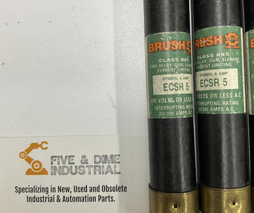 Brush ESCR-5 600V 5A Time Delay Fuse Lot of 3 - 0